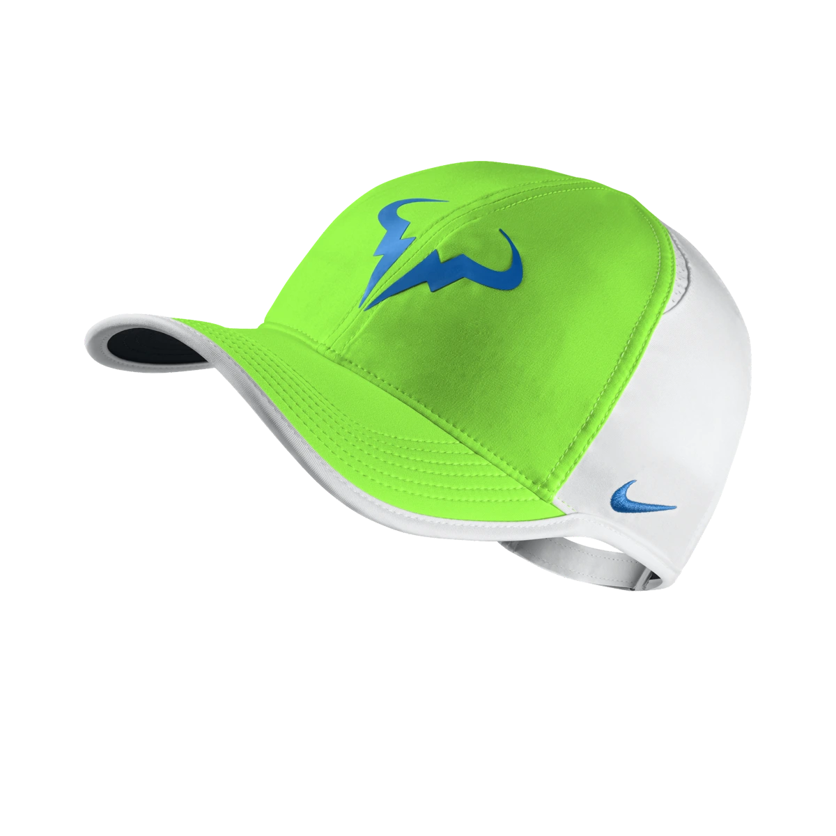 Nike Rafa Featherlight hat in Green Strike w/Black/White & Soar [715146-340] from the Fall 2015 tennis collection